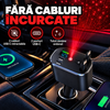 Încărcător auto cu cabluri retractabile și proiecție de stele