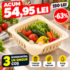 Coș multifuncțional pentru chiuvetă – colectează resturi și scurge legume